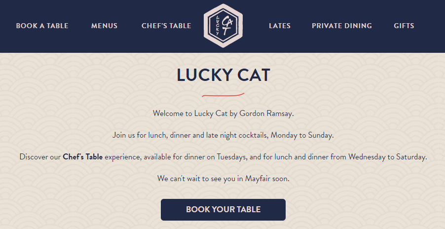 lucky cat restaurant