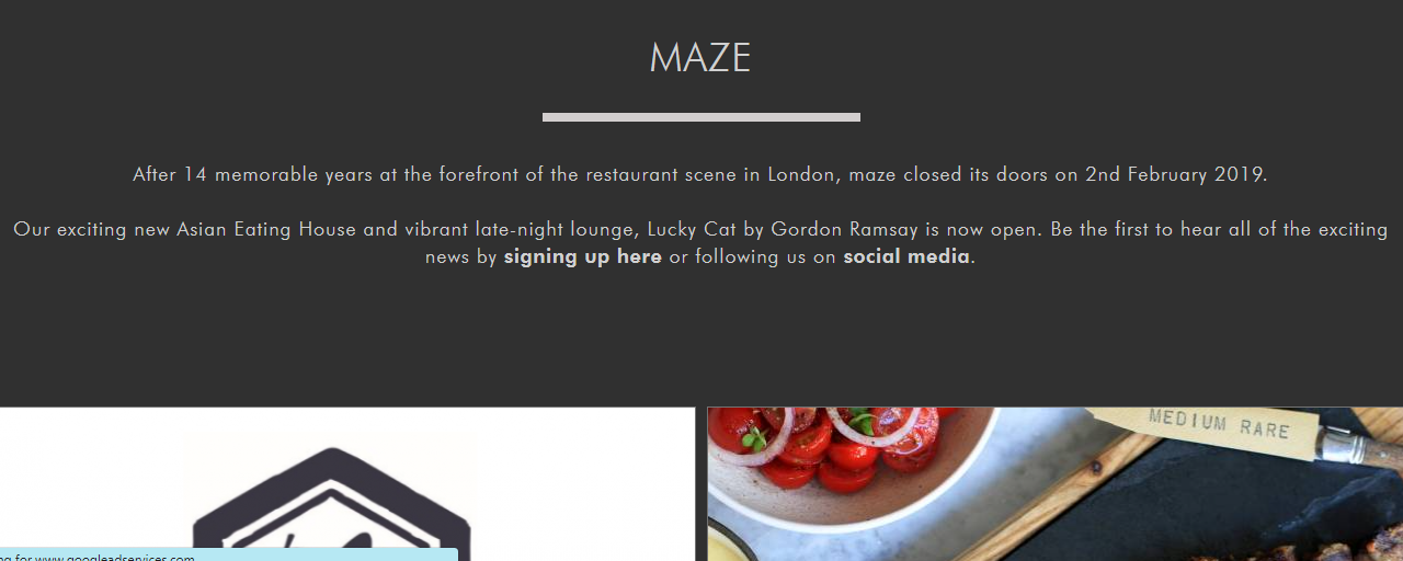 maze restaurant