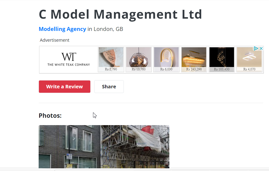 C Model Management Ltd